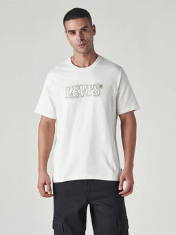 Levi's - Mens White Embroidered T-Shirt