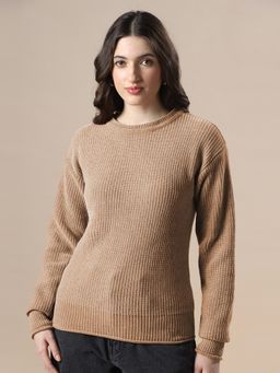 Globus - Women Brown Textured Sweater