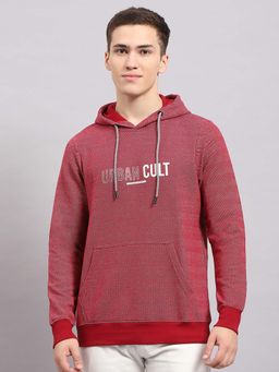 Monte Carlo - Men Maroon Printed Hoodie
