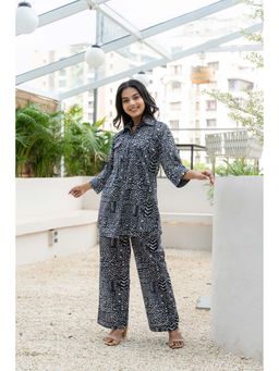 GulaboSitabo - Black Printed Cotton Shirt