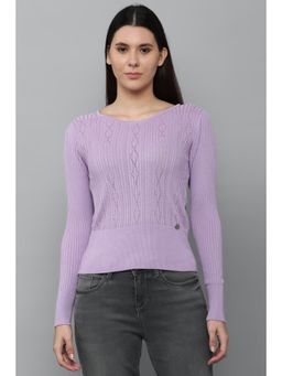 Allen Solly - Women Purple Textured Casual Top