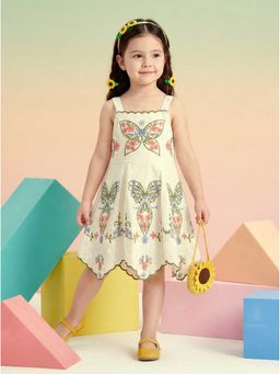 Autumnlane - Joy Butterfly Embroidered Cotton Dress