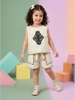 Autumnlane - Joy Dove Cotton Kids Top Pant Set