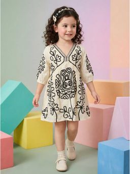 Autumnlane - Joy Mono Embroidery Cotton Dress