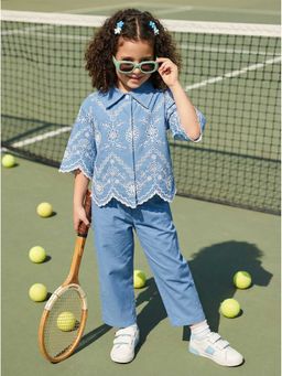 Autumnlane - Joy Penn Schiffli Cotton Co-Ord Set