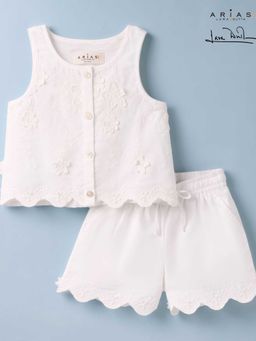 Arias by LARA DUTTA - Girls Cotton Top and Shorts Co-Ord Set