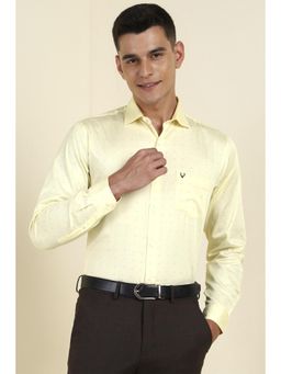 Allen Solly - Men Yellow Printed Full Sleeves Formal Shirt