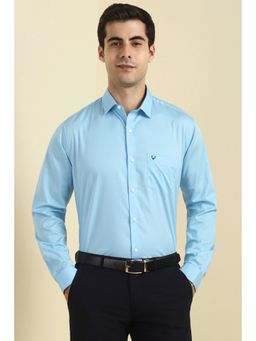 Allen Solly - Men Light Blue Solid Full Sleeves Formal Shirt