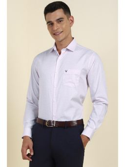 Allen Solly - Men White Checked Full Sleeves Formal Shirt
