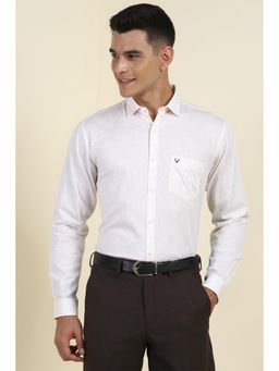 Allen Solly - Men White Textured Full Sleeves Formal Shirt
