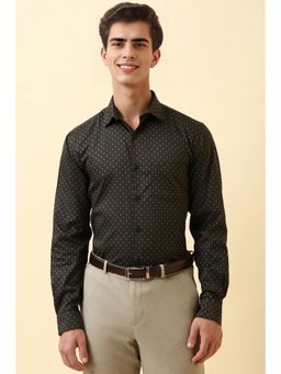 Allen Solly - Men Brown Print Full Sleeves Formal Shirt