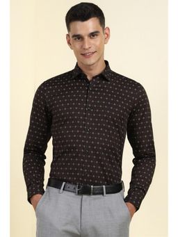 Allen Solly - Men Brown Printed Full Sleeves Formal Shirt