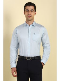 Allen Solly - Men Light Blue Solid Full Sleeves Formal Shirt