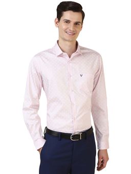 Allen Solly - Men Pink Printed Full Sleeves Formal Shirt