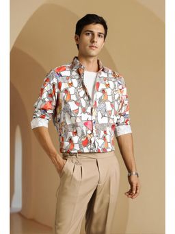 Louis Philippe - Men Multicolor Print Full Sleeves Casual Shirt