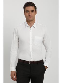 Peter England - Men White Regular Fit Full Sleeves Formal Shirt