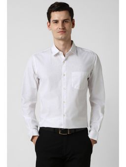 Peter England - Men White Slim Fit Full Sleeves Formal Shirt