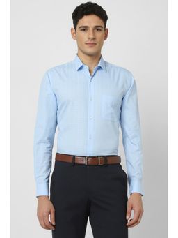 Peter England - Men Light Blue Slim Fit Full Sleeves Formal Shirt
