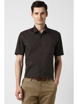 Peter England - Men Brown Regular Fit Half Sleeves Formal Shirt