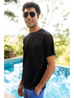 Creatures of Habit - Pima Crew Neck Black T-Shirt