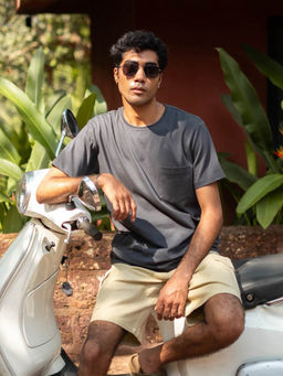 Creatures of Habit - Pima Crew Neck Charcoal T-Shirt