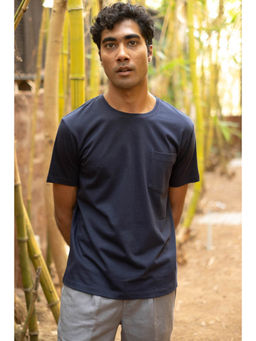 Creatures of Habit - Pima Crew Neck Deep Navy Blue T-Shirt