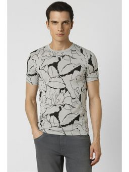 Van Heusen - Men Grey Print Crew Neck T-Shirt