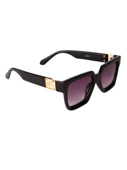 Spiky - Black Frame Grey Lense UV Protected Lens Square Sunglasses