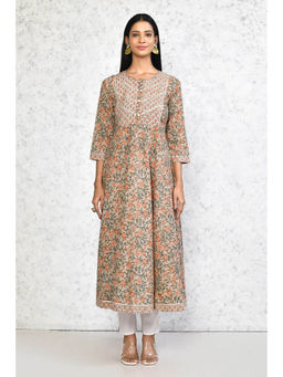 Miravan - Cotton Floral Printed Anarkali Kurta For Women's