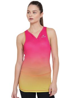 Alcis - Women Pink Yellow Ombre Tank Top