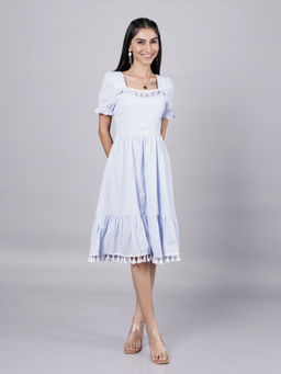 French Theory - Blue Nostalgic Boho Dress