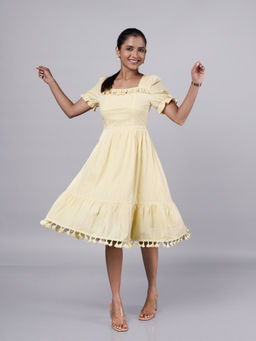 French Theory - Yellow Nostalgic Boho Dress