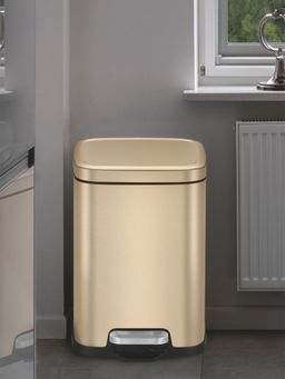 OBSESSIONS - 4L Stainless Steel Step Bin, Champagne Gold