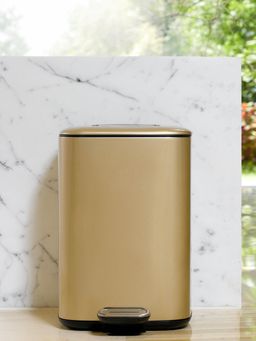 OBSESSIONS - 6L Stainless Steel Step Bin, Champagne Gold