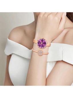 Ajanta Quartz - Purple Dial Analog Watch For Women - AWC126ESL/4 (M)