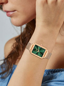 Ajanta Quartz - Green Dial Analog Watch For Women - AWC128ESL/3 (M)