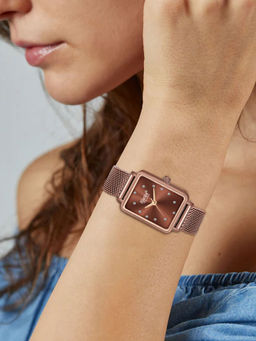 Ajanta Quartz - Brown Dial Analog Watch For Women - AWC128ESL/5 (M)