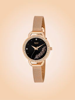 Ajanta Quartz - Black Dial Analog Watch For Women - AWC203KTL/4 (M)