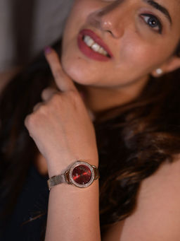 Ajanta Quartz - Maroon Dial Analog Watch For Women - AWC203KTL/6 (M)