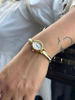 Ajanta Quartz - White Dial Analog Watch For Women - AWC401MRL/1 (S)