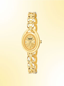 Ajanta Quartz - Gold Dial Analog Watch For Women - AWC409MRL/3 (S)