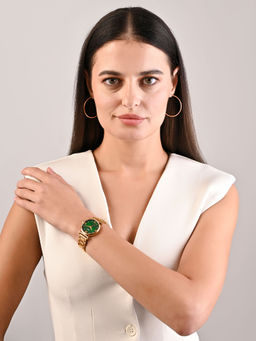 Ajanta Quartz - Green Dial Analog Watch For Women - AWC119ESL/8 (M)