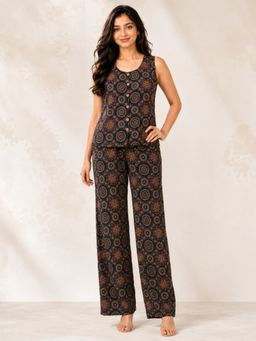 Vbuyz - Women Blue Cotton Co-Ord Set