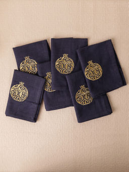 Glimpse Homes - Regal Pomegranate Cotton Slub Napkins (Pack Of 6)