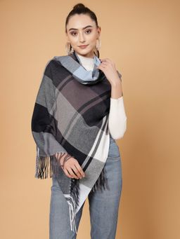 Mafadeny - Winter Wrap Blue Stole Cozy Comfort In Subtle Elegance