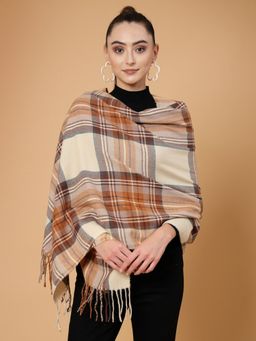 Mafadeny - Winter Wrap Rust Stole Cozy Comfort In Subtle Elegance