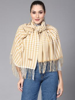 Mafadeny - Winter Wrap Yellow Stole Cozy Comfort In Subtle Elegance