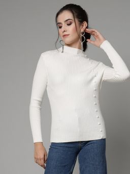 Mafadeny - Winter Wear White Top