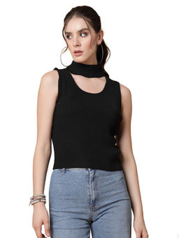 Mafadeny - Women Winter Wear Black Top