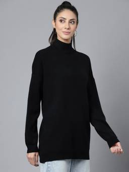 Mafadeny - Winter Wear Black Stylish & Cosy Pullover
